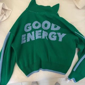 Topshop knitted good energy sweater
